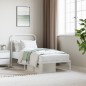 vidaXL Giroletto con Testiera Metallo Bianco 90x190 cm vidaXL Giroletto con Testiera Metallo Bianco 90x190 cm