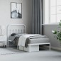 vidaXL Giroletto con Testiera Metallo Bianco 90x190 cm vidaXL Giroletto con Testiera Metallo Bianco 90x190 cm