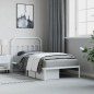 vidaXL Giroletto con Testiera Metallo Bianco 100x190 cm vidaXL Giroletto con Testiera Metallo Bianco 100x190 cm