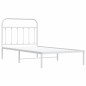 vidaXL Giroletto con Testiera Metallo Bianco 100x190 cm vidaXL Giroletto con Testiera Metallo Bianco 100x190 cm