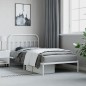 vidaXL Giroletto con Testiera Metallo Bianco 107x203 cm vidaXL Giroletto con Testiera Metallo Bianco 107x203 cm