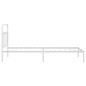 vidaXL Giroletto con Testiera Metallo Bianco 107x203 cm vidaXL Giroletto con Testiera Metallo Bianco 107x203 cm