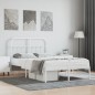 vidaXL Giroletto con Testiera Metallo Bianco 120x190 cm vidaXL Giroletto con Testiera Metallo Bianco 120x190 cm