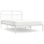 vidaXL Giroletto con Testiera Metallo Bianco 140x200 cm vidaXL Giroletto con Testiera Metallo Bianco 140x200 cm