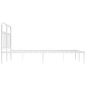 vidaXL Giroletto con Testiera Metallo Bianco 140x200 cm vidaXL Giroletto con Testiera Metallo Bianco 140x200 cm