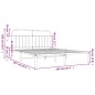 vidaXL Giroletto con Testiera Metallo Bianco 160x200 cm vidaXL Giroletto con Testiera Metallo Bianco 160x200 cm