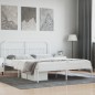 vidaXL Giroletto con Testiera Metallo Bianco 180x200 cm