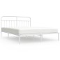 vidaXL Giroletto con Testiera Metallo Bianco 180x200 cm