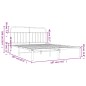 vidaXL Giroletto con Testiera Metallo Bianco 180x200 cm