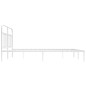 vidaXL Giroletto con Testiera Metallo Bianco 183x213 cm vidaXL Giroletto con Testiera Metallo Bianco 183x213 cm