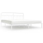 vidaXL Giroletto con Testiera Metallo Bianco 193x203 cm vidaXL Giroletto con Testiera Metallo Bianco 193x203 cm