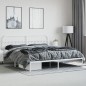 vidaXL Giroletto con Testiera Metallo Bianco 193x203 cm vidaXL Giroletto con Testiera Metallo Bianco 193x203 cm