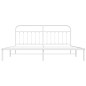 vidaXL Giroletto con Testiera Metallo Bianco 193x203 cm vidaXL Giroletto con Testiera Metallo Bianco 193x203 cm