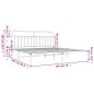 vidaXL Giroletto con Testiera Metallo Bianco 193x203 cm vidaXL Giroletto con Testiera Metallo Bianco 193x203 cm
