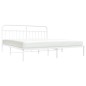 vidaXL Giroletto con Testiera Metallo Bianco 200x200 cm vidaXL Giroletto con Testiera Metallo Bianco 200x200 cm