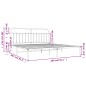 vidaXL Giroletto con Testiera Metallo Bianco 200x200 cm vidaXL Giroletto con Testiera Metallo Bianco 200x200 cm