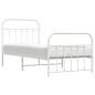 vidaXL Giroletto con Testiera e Pediera Metallo Bianco 80x200 cm vidaXL Giroletto con Testiera e Pediera Metallo Bianco 80x200 cm