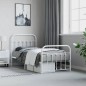 vidaXL Giroletto con Testiera e Pediera Metallo Bianco 80x200 cm vidaXL Giroletto con Testiera e Pediera Metallo Bianco 80x200 cm
