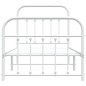 vidaXL Giroletto con Testiera e Pediera Metallo Bianco 80x200 cm vidaXL Giroletto con Testiera e Pediera Metallo Bianco 80x200 cm