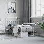 vidaXL Giroletto con Testiera e Pediera Metallo Bianco 90x190 cm vidaXL Giroletto con Testiera e Pediera Metallo Bianco 90x190 cm