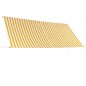 Tenda da Sole Retrattile 350x150 cm Giallo e Bianco Tenda da Sole Retrattile 350x150 cm Giallo e Bianco