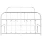 vidaXL Giroletto con Testiera e Pediera Metallo Bianco 120x200 cm vidaXL Giroletto con Testiera e Pediera Metallo Bianco 120x200 cm
