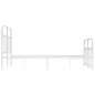 vidaXL Giroletto con Testiera e Pediera Metallo Bianco 120x200 cm vidaXL Giroletto con Testiera e Pediera Metallo Bianco 120x200 cm