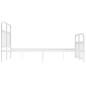 vidaXL Giroletto con Testiera e Pediera Metallo Bianco 140x190 cm vidaXL Giroletto con Testiera e Pediera Metallo Bianco 140x190 cm