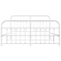 vidaXL Giroletto con Testiera e Pediera Metallo Bianco 180x200 cm vidaXL Giroletto con Testiera e Pediera Metallo Bianco 180x200 cm