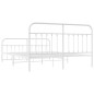 vidaXL Giroletto con Testiera e Pediera Metallo Bianco 180x200 cm vidaXL Giroletto con Testiera e Pediera Metallo Bianco 180x200 cm