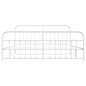 vidaXL Giroletto con Testiera e Pediera Metallo Bianco 193x203 cm vidaXL Giroletto con Testiera e Pediera Metallo Bianco 193x203 cm