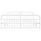 vidaXL Giroletto con Testiera e Pediera Metallo Bianco 200x200 cm