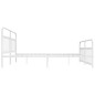 vidaXL Giroletto con Testiera e Pediera Metallo Bianco 200x200 cm