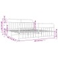 vidaXL Giroletto con Testiera e Pediera Metallo Bianco 200x200 cm