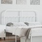 vidaXL Testiera in Metallo Bianco 140 cm