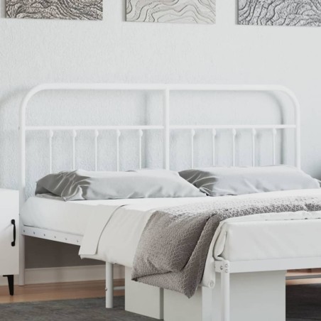 vidaXL Testiera in Metallo Bianco 160 cm