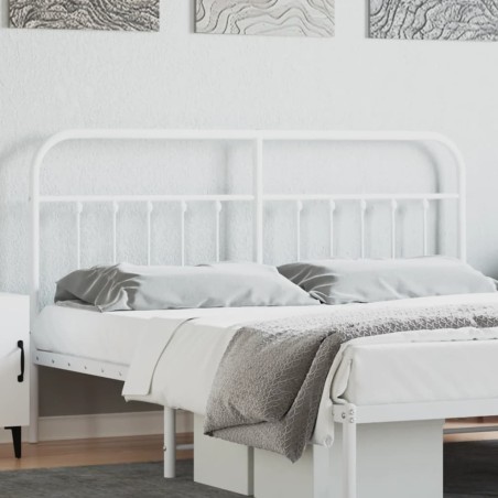 vidaXL Testiera in Metallo Bianco 180 cm