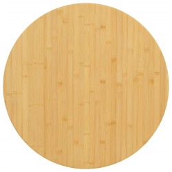 vidaXL Piano del Tavolo Ø80x4 cm in Bambù
