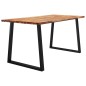 vidaXL Tavolo da Pranzo Bordi Vivi 160x80x75 cm Legno Massello Acacia vidaXL Tavolo da Pranzo Bordi Vivi 160x80x75 cm Legno Massello Acacia