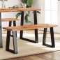 vidaXL Panca con Bordi Vivi 110 cm in Legno Massello di Acacia vidaXL Panca con Bordi Vivi 110 cm in Legno Massello di Acacia