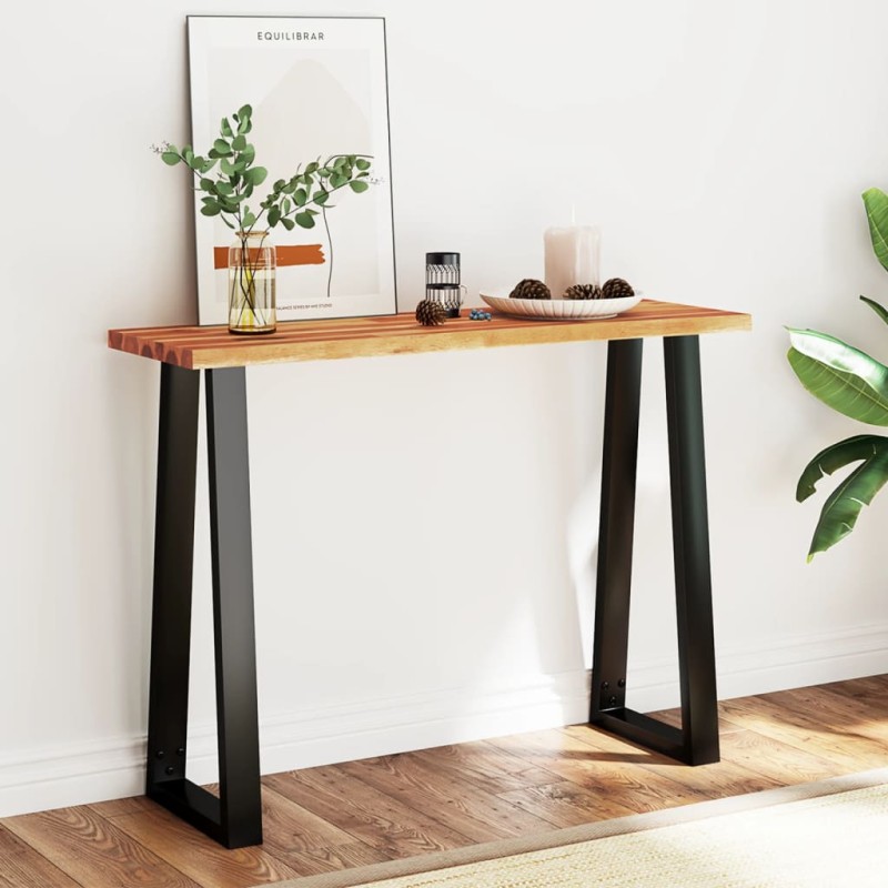 vidaXL Tavolo Consolle Bordi Vivi 110x35x80 cm Legno Massello Acacia vidaXL Tavolo Consolle Bordi Vivi 110x35x80 cm Legno Massello Acacia