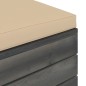 Set Divani da Giardino su Pallet 3 pz con Cuscini Massello Pino