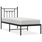 vidaXL Giroletto con Testiera in Metallo Nero 75x190 cm vidaXL Giroletto con Testiera in Metallo Nero 75x190 cm