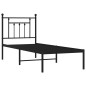 vidaXL Giroletto con Testiera in Metallo Nero 75x190 cm vidaXL Giroletto con Testiera in Metallo Nero 75x190 cm