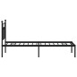 vidaXL Giroletto con Testiera in Metallo Nero 75x190 cm vidaXL Giroletto con Testiera in Metallo Nero 75x190 cm