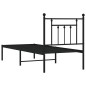 vidaXL Giroletto con Testiera in Metallo Nero 75x190 cm vidaXL Giroletto con Testiera in Metallo Nero 75x190 cm