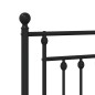 vidaXL Giroletto con Testiera in Metallo Nero 107x203 cm vidaXL Giroletto con Testiera in Metallo Nero 107x203 cm
