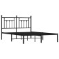 vidaXL Giroletto con Testiera in Metallo Nero 140x190 cm