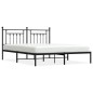 vidaXL Giroletto con Testiera in Metallo Nero 183x213 cm vidaXL Giroletto con Testiera in Metallo Nero 183x213 cm