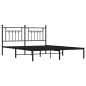 vidaXL Giroletto con Testiera in Metallo Nero 183x213 cm vidaXL Giroletto con Testiera in Metallo Nero 183x213 cm